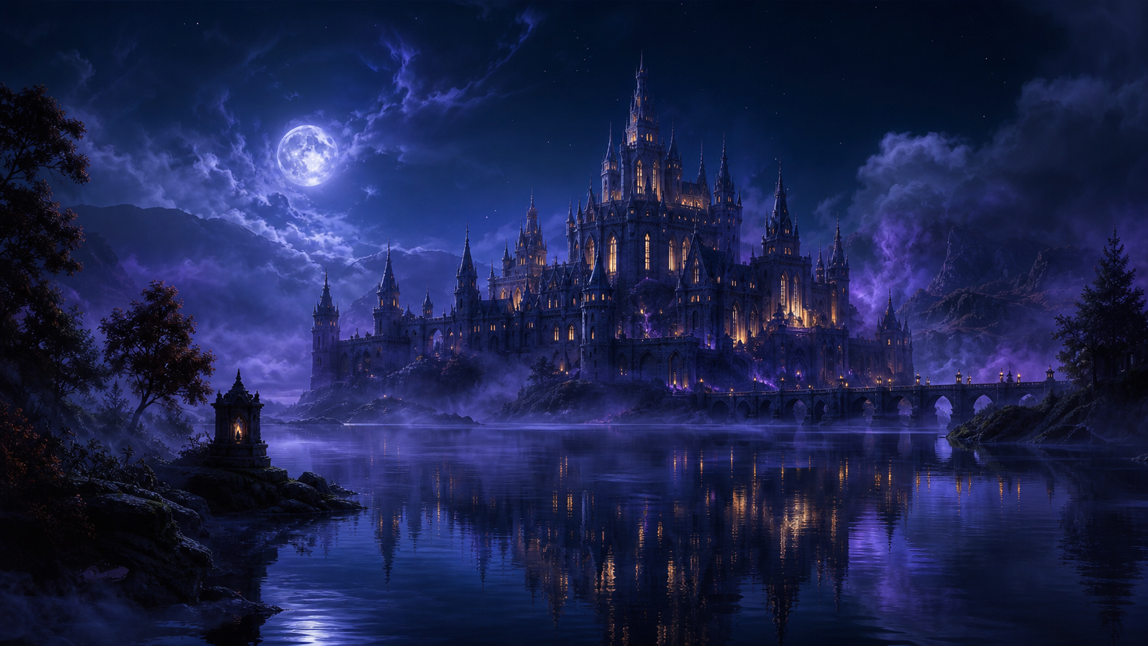 Dark fantasy castle preview from the Auraveil Visual Inspiration Pack