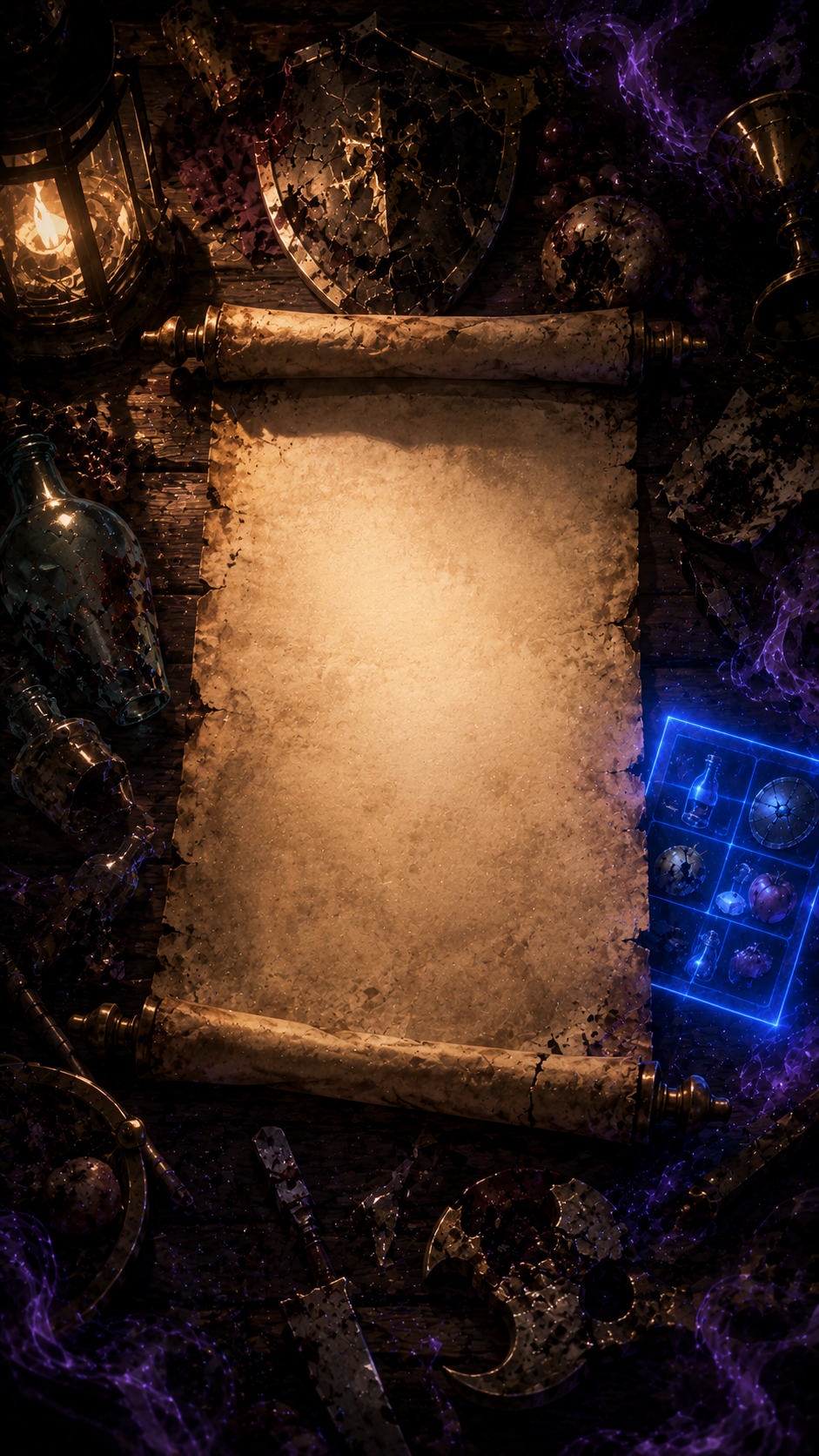 Parchment end card background